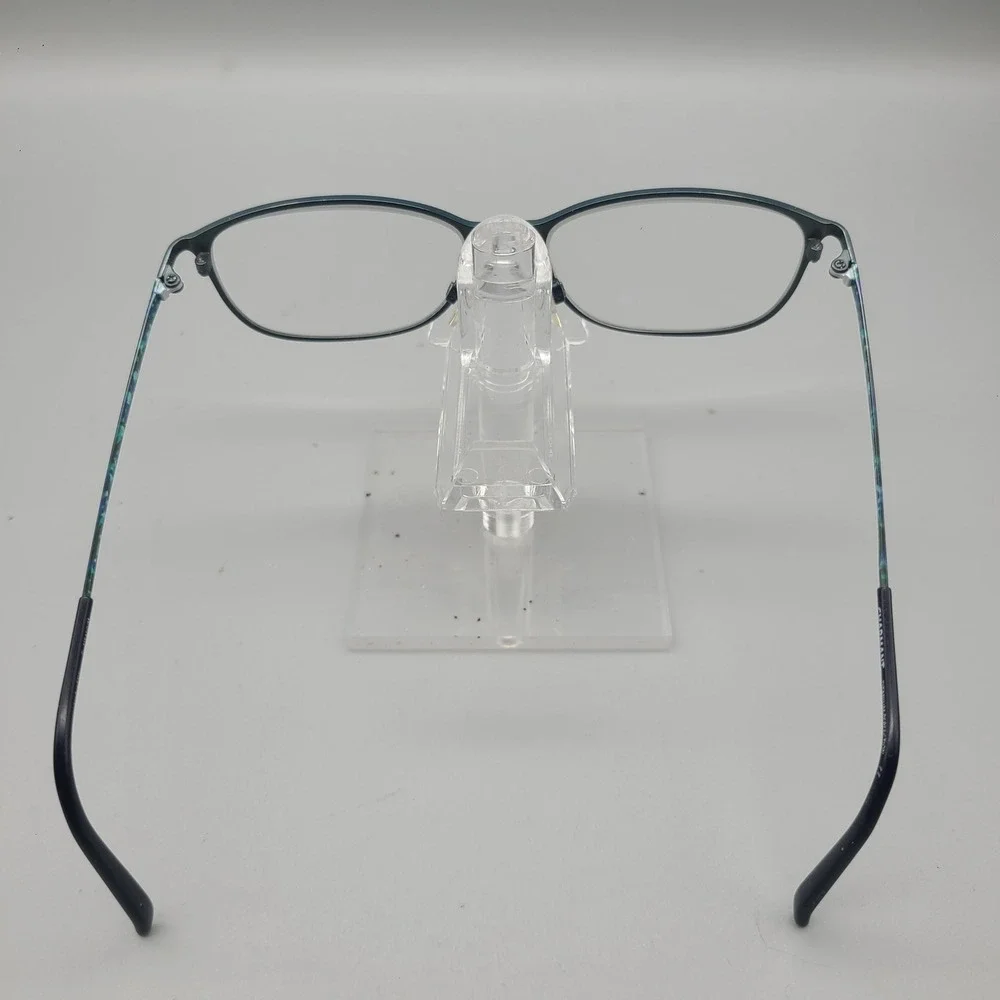 Charmant Titanium Perfection Eyeglasses Navy Blue Teal Pattern 52-15-135 Frames
